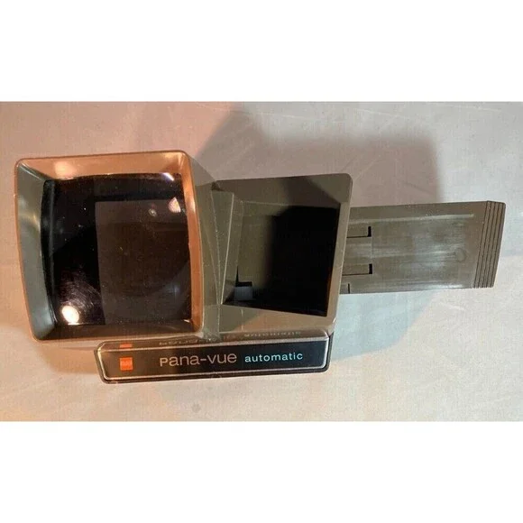 VTG GAF Pana-Vue Automatic Lighted 2x2 Slide Viewer Battery Operated Tested Work
